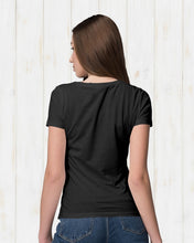 Load image into Gallery viewer, Rose Mandala Pattern I Need You Here Gift For Angel Dad Ladies Tee
