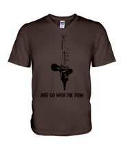 Load image into Gallery viewer, Just Go With The Flow Black And White Special Gift For Men Guys V-Neck
