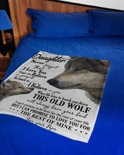 Load image into Gallery viewer, Wolf Papa Gift For Daughter Love You For The Rest Of Mine Fleece Blanket
