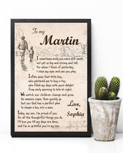 Load image into Gallery viewer, Custom Name Gift For Son I Sometimes Wish You Were Small Vertical Poster
