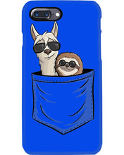 Load image into Gallery viewer, Cool Llama And Sloth In Pocket Meaningful Gift Phone case
