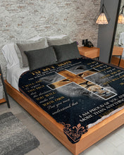 Load image into Gallery viewer, Lion Cross Always Carry You In My Heart Mom Gift For Son Sherpa Blanket
