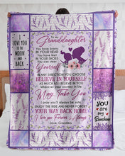 Load image into Gallery viewer, Lavender Pattern Believe In Yourself Grandma Gift For Granddaughter Sherpa Blanket
