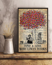 Load image into Gallery viewer, Just A Girl Who Loves Books Colorful Tree Vertical Poster
