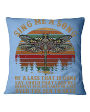 Load image into Gallery viewer, Sing Me A Song Dragonfly Retro Vintage Pillow Cover
