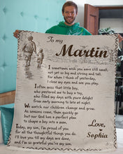 Load image into Gallery viewer, Custom Name Gift For Son I Sometimes Wish You Were Small Sherpa Blanket

