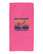 Load image into Gallery viewer, Best Cluckin' Dad Ever Retro Vintage Gift For Dad Beach Towel
