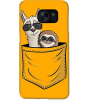 Load image into Gallery viewer, Cool Llama And Sloth In Pocket Meaningful Gift Phone case
