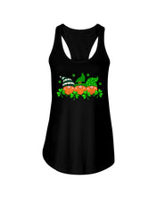 Load image into Gallery viewer, Gnome With Ginger Beard Shamrock St. Patrick's Day Printed Mug Ladies Flowy Tank

