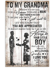 Load image into Gallery viewer, Grandson Gift For Grandma I Love You Vertical Poster
