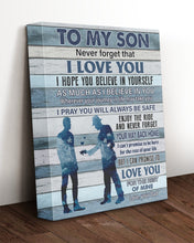Load image into Gallery viewer, Believe In Yourself Dad Gift For Son Matte Canvas
