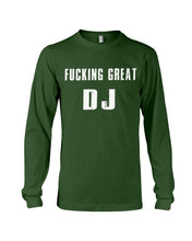 Load image into Gallery viewer, Fucking Great DJ Black And White Printed Mug Unisex Long Sleeve
