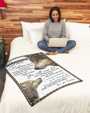 Load image into Gallery viewer, Wolf Believe Deep In Your Heart Grandma Gift For Granddaughter Fleece Blanket
