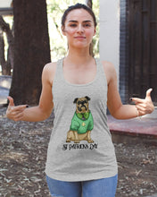 Load image into Gallery viewer, Bulldog Green Tee St Patrick's Day Gift For Dog Lovers Ladies Flowy Tank

