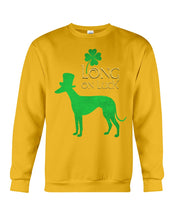 Load image into Gallery viewer, Sighthound Long On Luck Green St. Patrick's Day Printed Mug Sweatshirt
