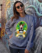 Load image into Gallery viewer, Bull Terrier With Beer Celebrate St Patrick's Day Gift For Dog Lovers Sweatshirt
