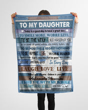 Load image into Gallery viewer, To Be Positive And Regret Nothing Dad Gift For Daughter Fleece Blanket
