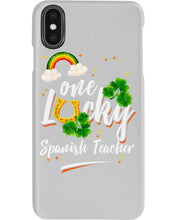 Load image into Gallery viewer, Rainbow And Cloud Horseshoe One Lucky Spanish Teacher St Patrick's Day Gift Phone case
