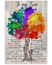 Load image into Gallery viewer, Colorful Tree Mom Gift For Son You Are My Sunshine Vertical Poster
