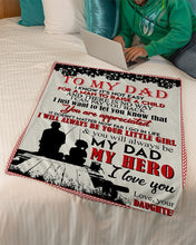 Load image into Gallery viewer, Always Be Your Little Girl Daughter Gift For Dad Fleece Blanket
