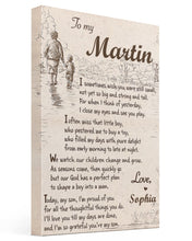 Load image into Gallery viewer, Custom Name Gift For Son I Sometimes Wish You Were Small Matte Canvas
