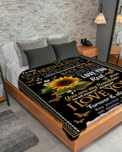 Load image into Gallery viewer, You Are My Sunshine Gold Butterflies Sunflower Grandma Gift For Granddaughter Sherpa Blanket
