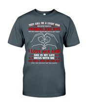 Load image into Gallery viewer, They Call Me A Lucky Man Gift For Husband Guys Tee
