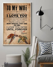 Load image into Gallery viewer, Turtle Never Forget I Love You Gift For Wife Vertical Poster
