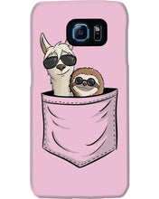 Load image into Gallery viewer, Cool Llama And Sloth In Pocket Meaningful Gift Phone case
