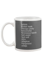 Load image into Gallery viewer, Splints Button Hook Therapy Putty Goniometer Resistance Bands Mug
