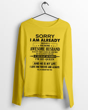 Load image into Gallery viewer, A Freaking Awesome Husband Is My Life Unisex Long Sleeve
