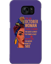 Load image into Gallery viewer, Im An October Woman I Have Three Sides Birthday Gift Phone case
