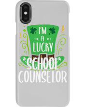 Load image into Gallery viewer, Green Top Hat I'm A Lucky School Counselor St Patrick's Day Gift Phone case
