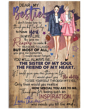 Load image into Gallery viewer, Gift For Bestie You Will Always Be The Sister Of My Soul Vertical Poster
