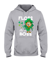 Load image into Gallery viewer, Funny Leprechaun Floss Like A Boss Shamrock Design St Patrick's Day Gift Hoodie
