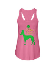 Load image into Gallery viewer, Sighthound Long On Luck Green St. Patrick's Day Printed Mug Ladies Flowy Tank
