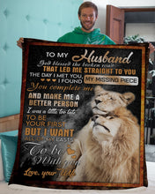 Load image into Gallery viewer, Great Universe Lion Little Too Late To Be Your First Gift For Husband Sherpa Blanket
