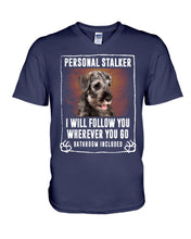 Load image into Gallery viewer, Standard Schnauzer Personal Stalker St. Patrick's Day Printed Mug Guys V-Neck
