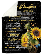 Load image into Gallery viewer, You Are My Sun Moon And Star Dad Gift For Daughter Sherpa Blanket
