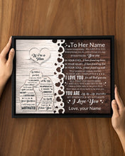 Load image into Gallery viewer, Love You For All That You Are Custom Name Gift For Wife Framed Matte Canvas
