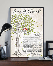 Load image into Gallery viewer, Tree Thank For Being Mine Gift For Best Friend Vertical Poster
