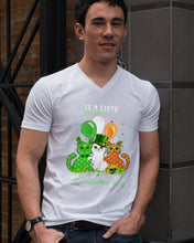 Load image into Gallery viewer, Lovely Cat And Balloons Happy St Patrick's Day Gift For Cat Lovers Guys V-Neck
