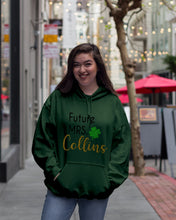 Load image into Gallery viewer, Shamrock Future Mrs Collins St Patrick's Day Hoodie
