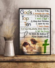 Load image into Gallery viewer, God's Top Ten Put God First Worship Him Only Vertical Poster

