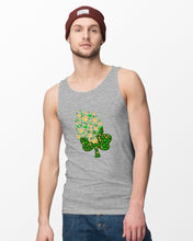Load image into Gallery viewer, Dog Paws And Clover Shamrock Design St Patrick's Day Gift For Dog Lovers Unisex Tank Top
