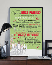 Load image into Gallery viewer, Gift For Best Friend Friendship Makes Life More Beautiful Vertical Poster
