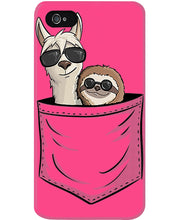 Load image into Gallery viewer, Cool Llama And Sloth In Pocket Meaningful Gift Phone case
