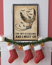 Load image into Gallery viewer, Dictionary The Sky Is Calling And I Must Go Hummingbird Vertical Poster
