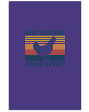 Load image into Gallery viewer, Best Cluckin' Dad Ever Retro Vintage Gift For Dad Vertical Poster
