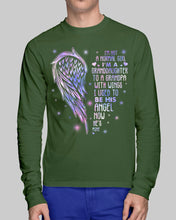 Load image into Gallery viewer, Purple Wings Gift For Angel Grandpa I Used To Be His Angel Unisex Long Sleeve
